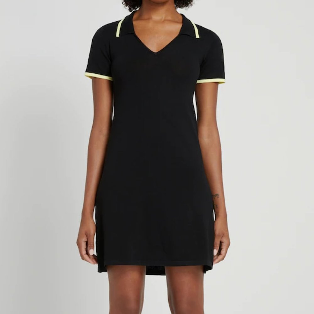 Frank & Oak black polo dress